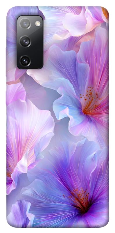 Чехол itsPrint Light purple для Samsung Galaxy S20 FE, цветы, купить оптом с доставкой
