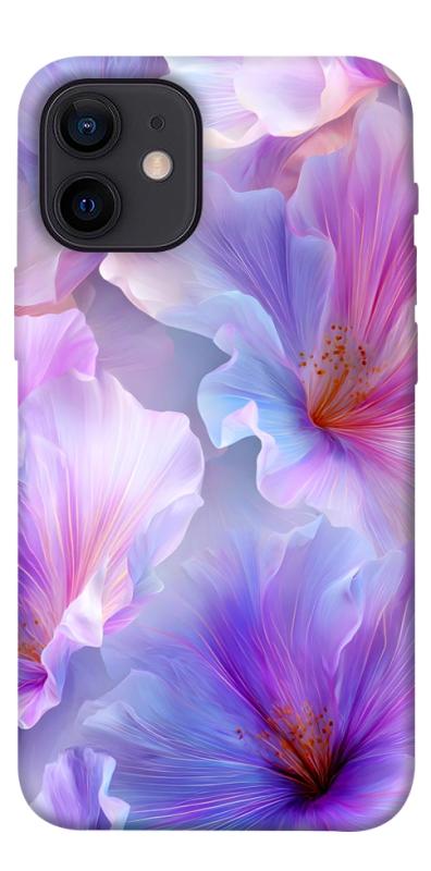 Чохол itsPrint Light purple для Apple iPhone 12 mini (5.4"), квіти, купити оптом з доставкою