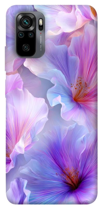 Чехол itsPrint Light purple для Xiaomi Redmi Note 10 / Note 10s, цветы, купить оптом с доставкой