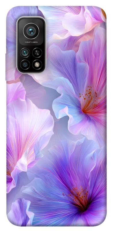 Чехол itsPrint Light purple для Xiaomi Mi 10T, цветы, купить оптом с доставкой