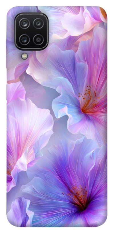 Чехол itsPrint Light purple для Samsung Galaxy A12, цветы, купить оптом с доставкой