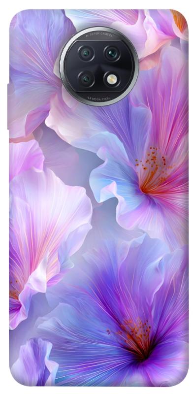 Чехол itsPrint Light purple для Xiaomi Redmi Note 9 5G / Note 9T, цветы, купить оптом с доставкой