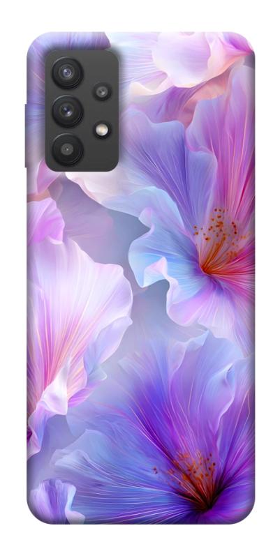 Чехол itsPrint Light purple для Samsung Galaxy A32 (A326B) 5G, цветы, купить оптом с доставкой