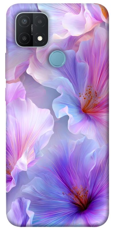 Чехол itsPrint Light purple для Oppo A15s / A15, цветы, купить оптом с доставкой