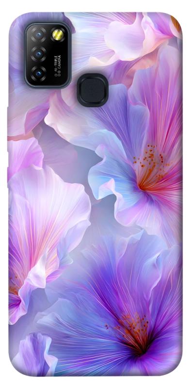 Чехол itsPrint Light purple для Infinix Hot 10 Lite, цветы, купить оптом с доставкой