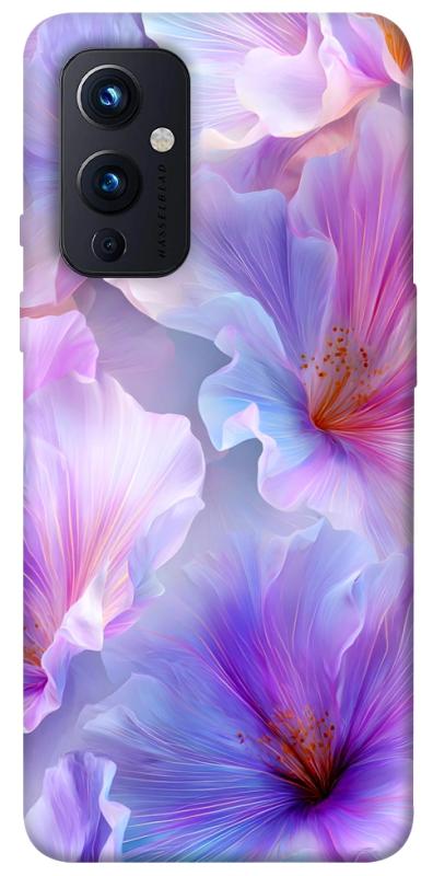 Чехол itsPrint Light purple для OnePlus 9, цветы, купить оптом с доставкой