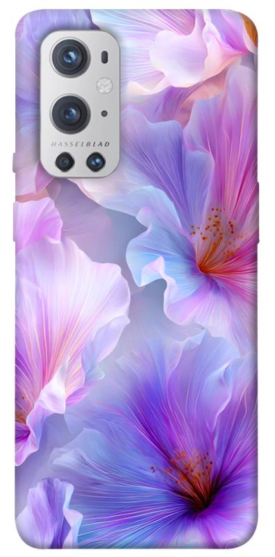 Чохол itsPrint Light purple для OnePlus 9 Pro, квіти, купити оптом з доставкою