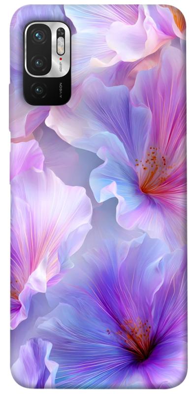 Чехол itsPrint Light purple для Xiaomi Redmi Note 10 5G, цветы, купить оптом с доставкой