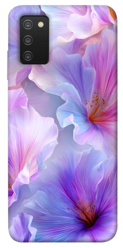 Чехол itsPrint Light purple для Samsung Galaxy A03s, цветы, купить оптом с доставкой