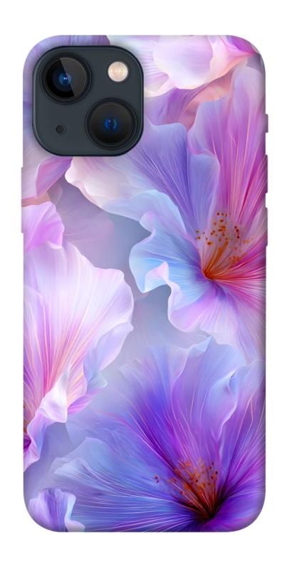 Чехол itsPrint Light purple для Apple iPhone 13 mini (5.4"), цветы, купить оптом с доставкой