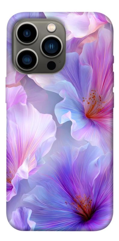 Чехол itsPrint Light purple для Apple iPhone 13 Pro (6.1"), цветы, купить оптом с доставкой