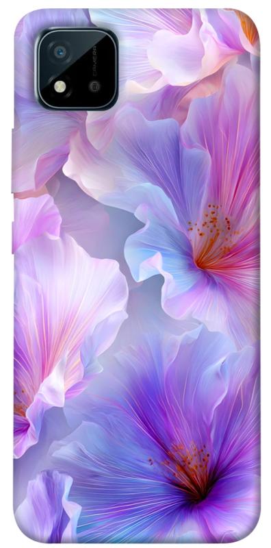 Чехол itsPrint Light purple для Realme C11 (2021), цветы, купить оптом с доставкой