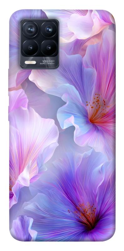 Чохол itsPrint Light purple для Realme 8, квіти, купити оптом з доставкою