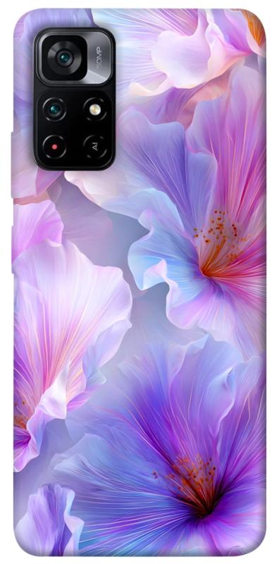 Чехол itsPrint Light purple для Xiaomi Poco M4 Pro 5G, цветы, купить оптом с доставкой