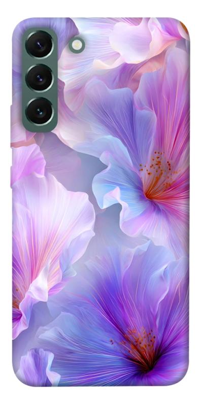Чехол itsPrint Light purple для Samsung Galaxy S22+, цветы, купить оптом с доставкой