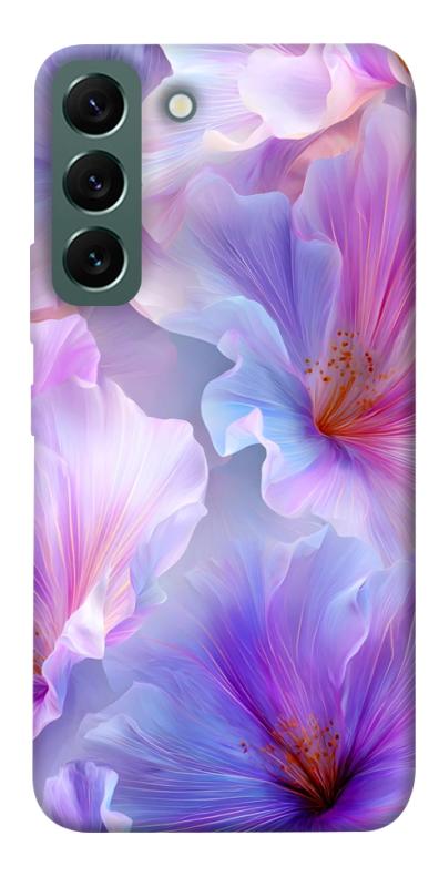 Чехол itsPrint Light purple для Samsung Galaxy S22, цветы, купить оптом с доставкой