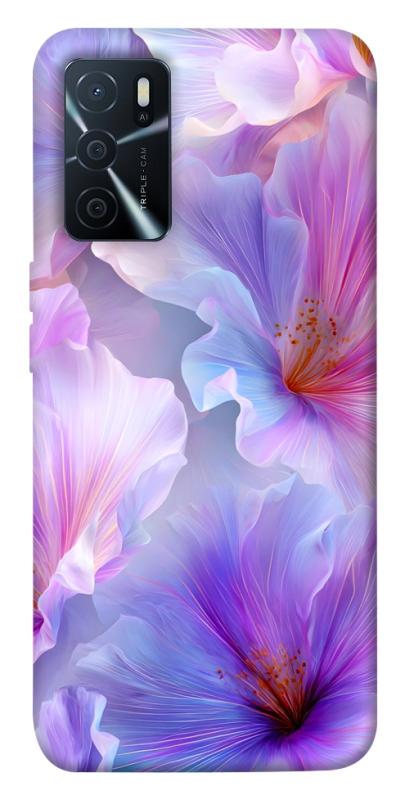Чохол itsPrint Light purple для Oppo A16s / A16, квіти, купити оптом з доставкою