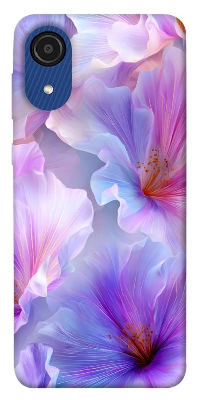 Чехол itsPrint Light purple для Samsung Galaxy A03 Core, цветы, купить оптом с доставкой