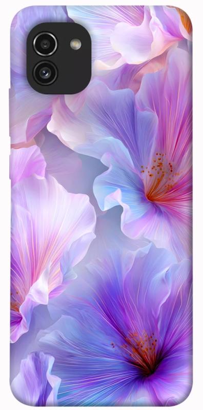 Чохол itsPrint Light purple для Samsung Galaxy A03, квіти, купити оптом з доставкою
