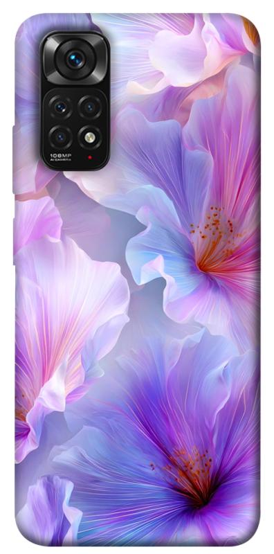 Чехол itsPrint Light purple для Xiaomi Redmi Note 11 (Global) / Note 11S, цветы, купить оптом с доставкой