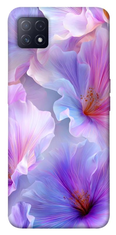 Чехол itsPrint Light purple для Oppo A72 5G / A73 5G, цветы, купить оптом с доставкой