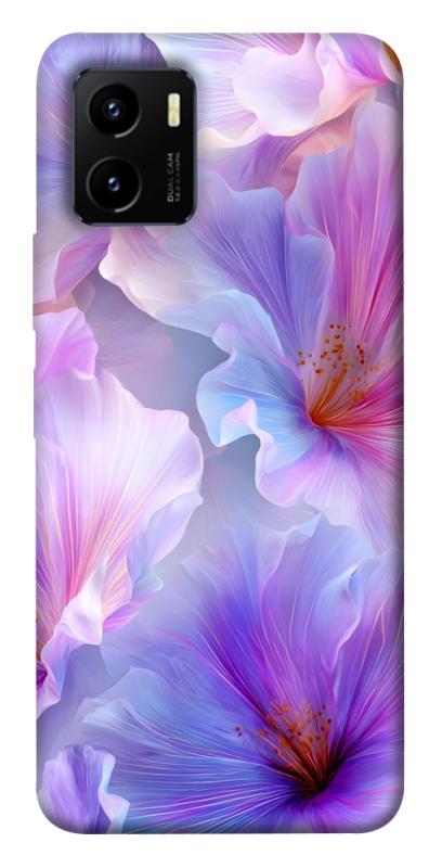 Чехол itsPrint Light purple для Vivo Y15s, цветы, купить оптом с доставкой
