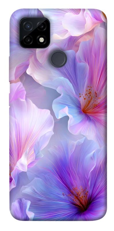 Чехол itsPrint Light purple для Realme C12, цветы, купить оптом с доставкой