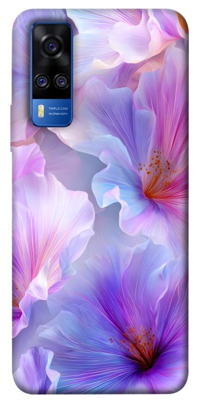 Чехол itsPrint Light purple для Vivo Y51a, цветы, купить оптом с доставкой