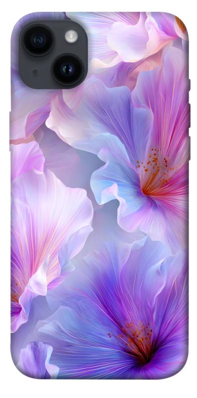 Чехол itsPrint Light purple для Apple iPhone 14 Plus (6.7"), цветы, купить оптом с доставкой