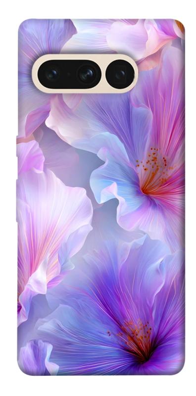 Чехол itsPrint Light purple для Google Pixel 7 Pro, цветы, купить оптом с доставкой