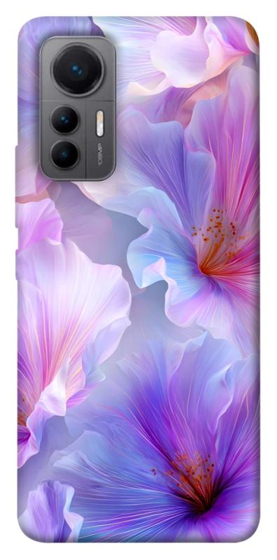 Чехол itsPrint Light purple для Xiaomi 12 Lite, цветы, купить оптом с доставкой