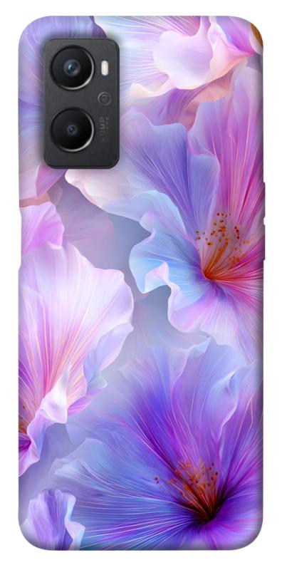 Чехол itsPrint Light purple для Oppo A96, цветы, купить оптом с доставкой