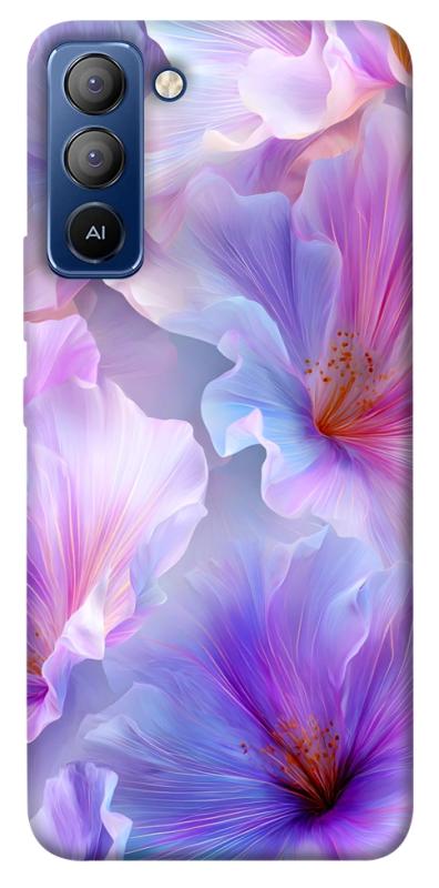 Чехол itsPrint Light purple для TECNO Pop 5 LTE, цветы, купить оптом с доставкой