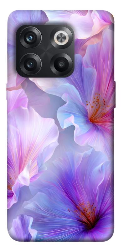Чехол itsPrint Light purple для OnePlus 10T, цветы, купить оптом с доставкой