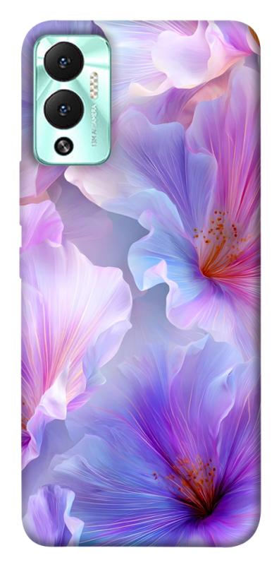 Чехол itsPrint Light purple для Infinix Hot 12 Play, цветы, купить оптом с доставкой