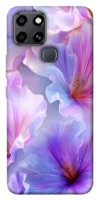 Чехол itsPrint Light purple для Infinix Smart 6, цветы, купить оптом с доставкой
