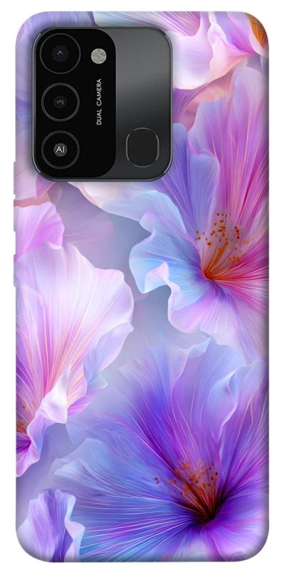 Чехол itsPrint Light purple для Tecno Spark Go 2022 (KG5m), цветы, купить оптом с доставкой