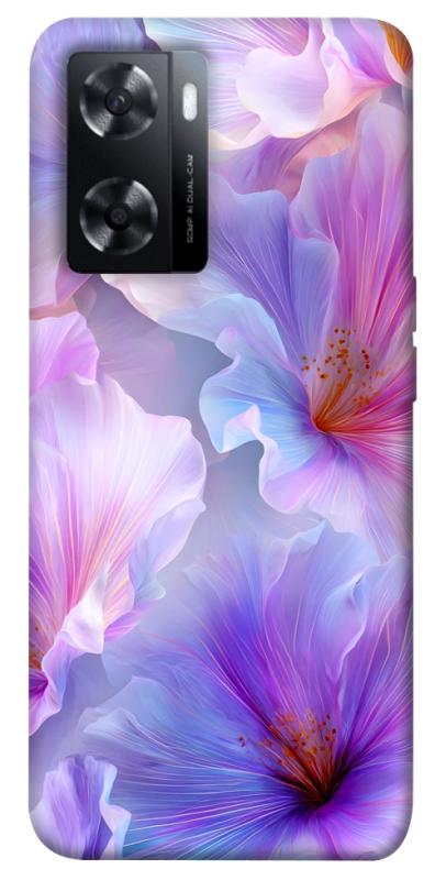 Чехол itsPrint Light purple для Oppo A57s, цветы, купить оптом с доставкой