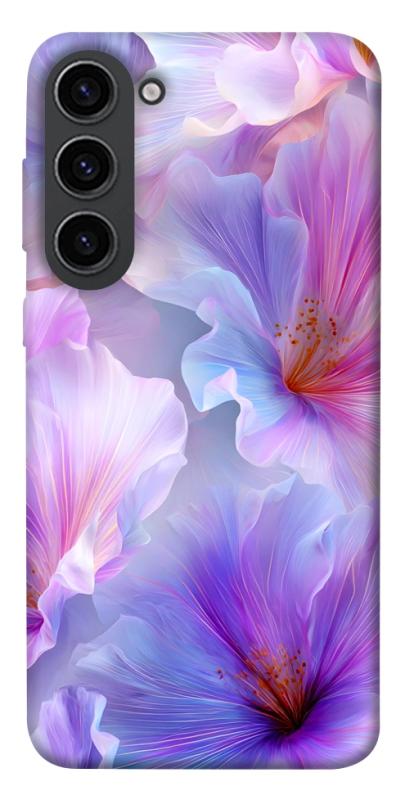 Чехол itsPrint Light purple для Samsung Galaxy S23, цветы, купить оптом с доставкой