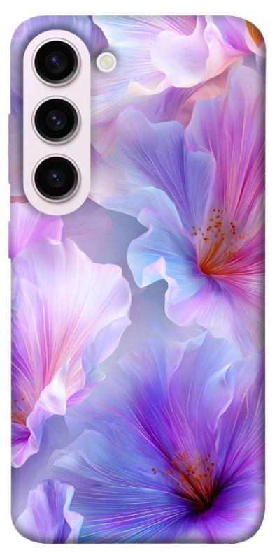 Чехол itsPrint Light purple для Samsung Galaxy S23+, цветы, купить оптом с доставкой