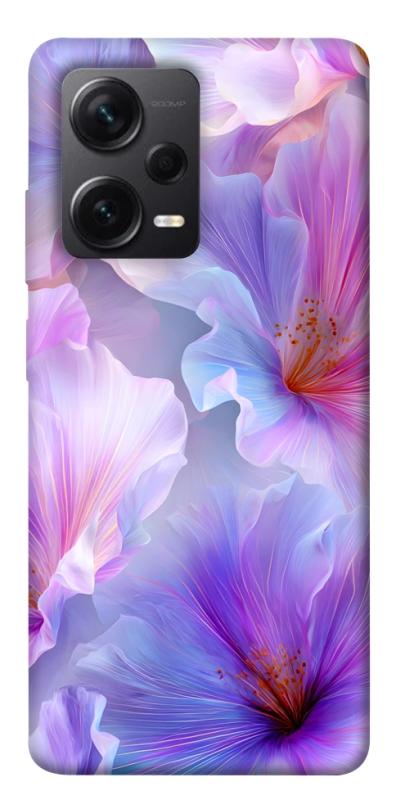 Чехол itsPrint Light purple для Xiaomi Redmi Note 12 Pro+ 5G, цветы, купить оптом с доставкой