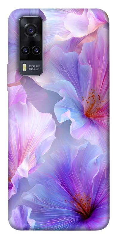 Чехол itsPrint Light purple для Vivo Y31, цветы, купить оптом с доставкой