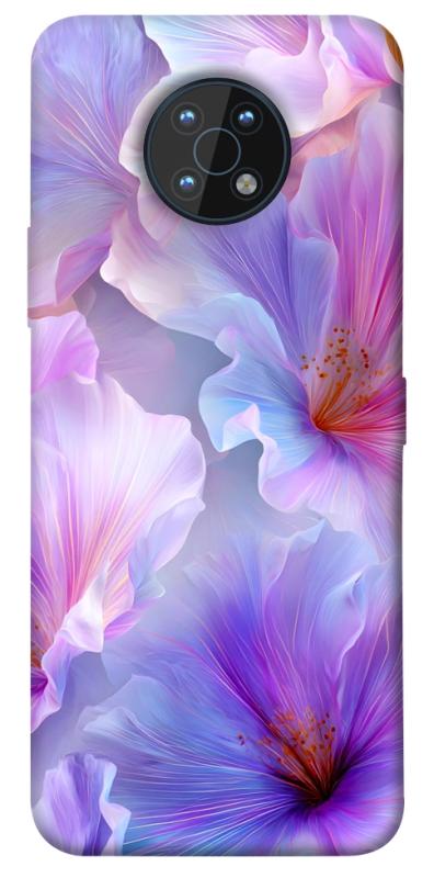 Чехол itsPrint Light purple для Nokia G50, цветы, купить оптом с доставкой