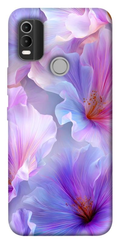 Чохол itsPrint Light purple для Nokia C21 Plus, квіти, купити оптом з доставкою