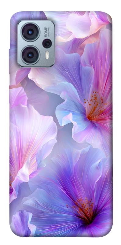 Чехол itsPrint Light purple для Motorola Moto G23, цветы, купить оптом с доставкой