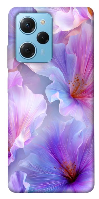 Чехол itsPrint Light purple для Xiaomi Poco X5 Pro 5G, цветы, купить оптом с доставкой
