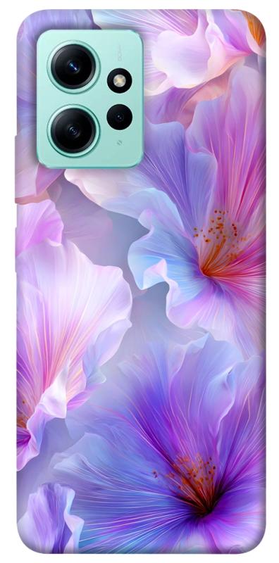 Чехол itsPrint Light purple для Xiaomi Redmi Note 12 4G, цветы, купить оптом с доставкой