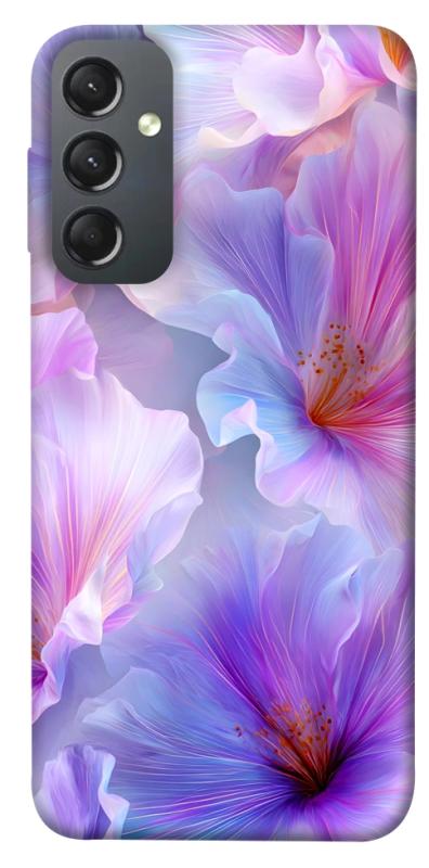 Чехол itsPrint Light purple для Samsung Galaxy A24 4G, цветы, купить оптом с доставкой