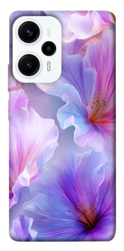 Чехол itsPrint Light purple для Xiaomi Poco F5 / Note 12 Turbo, цветы, купить оптом с доставкой