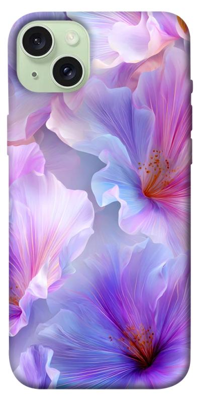 Чохол itsPrint Light purple для Apple iPhone 15 Plus (6.7"), квіти, купити оптом з доставкою
